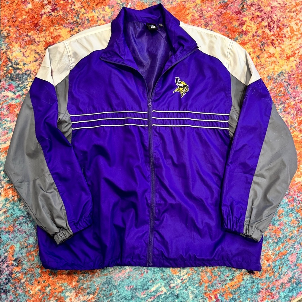 Minnesota Vikings NFL Team Apparel Windbreaker Jacket | XXL